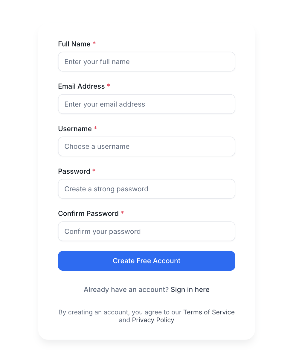 The Seyls registration form